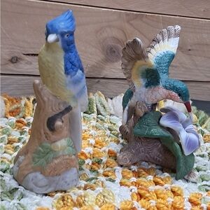 Colorful Ceramic Bird Figurines
